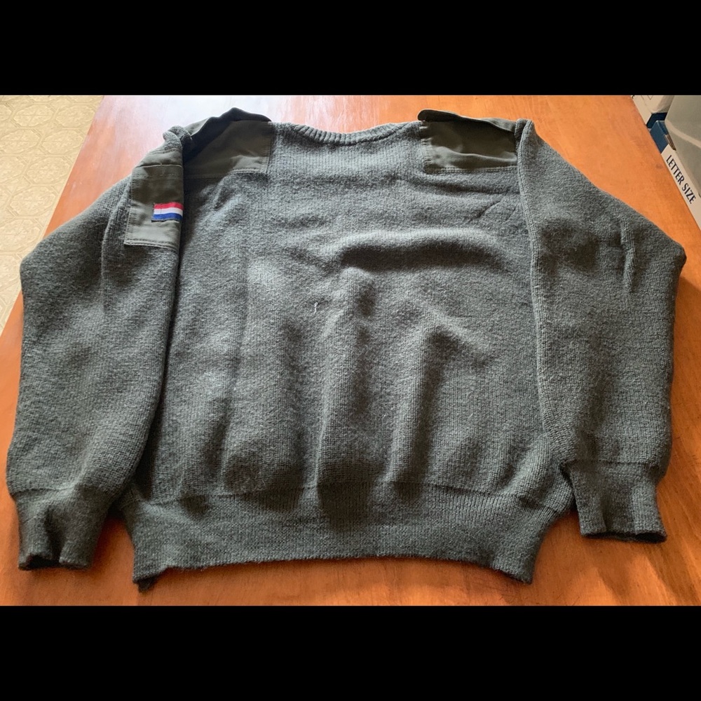 French Military Zuiver Scheerwol Wool Sweater Mens